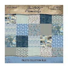 Tim Holtz Paper 12x12" - Palette Collection / Blue