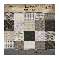 Tim Holtz Paper 12x12" - Palette Collection / Charcoal