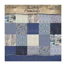 Tim Holtz Paper 12x12" - Palette Collection / Indigo