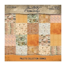 Tim Holtz Paper 12x12" - Palette Collection / Orange