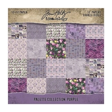 Tim Holtz Paper 12x12" - Palette Collection / Purple