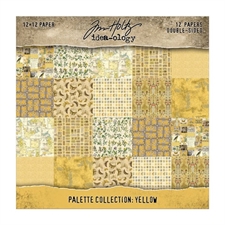Tim Holtz Paper 12x12" - Palette Collection / Yellow