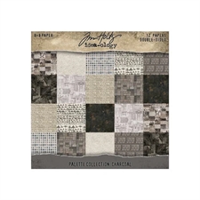 Tim Holtz Paper 8x8" - Palette Collection / Charcoal