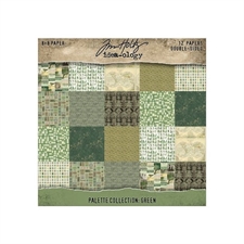 Tim Holtz Paper 8x8" - Palette Collection / Green