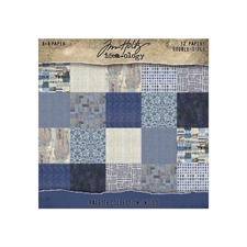 Tim Holtz Paper 8x8" - Palette Collection / Indigo