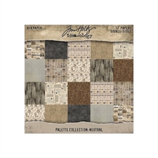 Tim Holtz Paper 8x8" - Palette Collection / Neutral