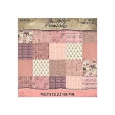 Tim Holtz Paper 8x8"- Palette Collection / Pink