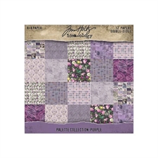 Tim Holtz Paper 8x8" - Palette Collection / Purple