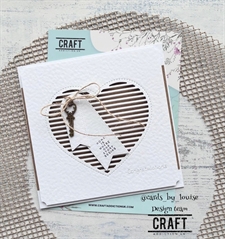 CraftAddictionUK Die - Slatted Heart Collection / Horizontal