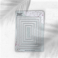 CraftAddictionUK Die - Scallopstack Rectangle Frames