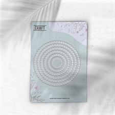 CraftAddictionUK Die - Scallopstack Circle Frames