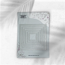CraftAddictionUK Die - Wavy Double Stitched Square