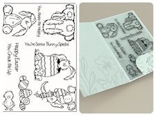 CraftAddictionUK Clear Stamp Set A5 - Cottontail (Easter)