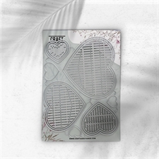 CraftAddictionUK Die - Slatted Heart Collection / Vertical