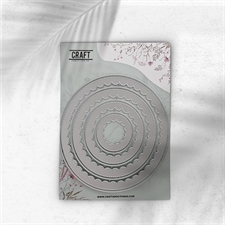CraftAddictionUK Die - Luxe Circle Inverted Scallop Frames