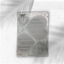 CraftAddictionUK Die - Slatted Heart Collection / Horizontal