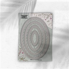 CraftAddictionUK Die - Luxe Oval Inverted Scallop Frames