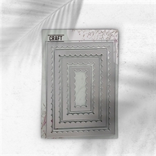 CraftAddictionUK Die - Luxe Rectangle Inverted Scallop Frames