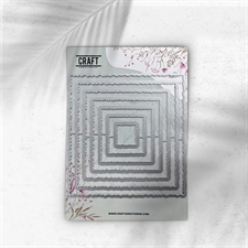 CraftAddictionUK Die - Essential Deckle Frames Square