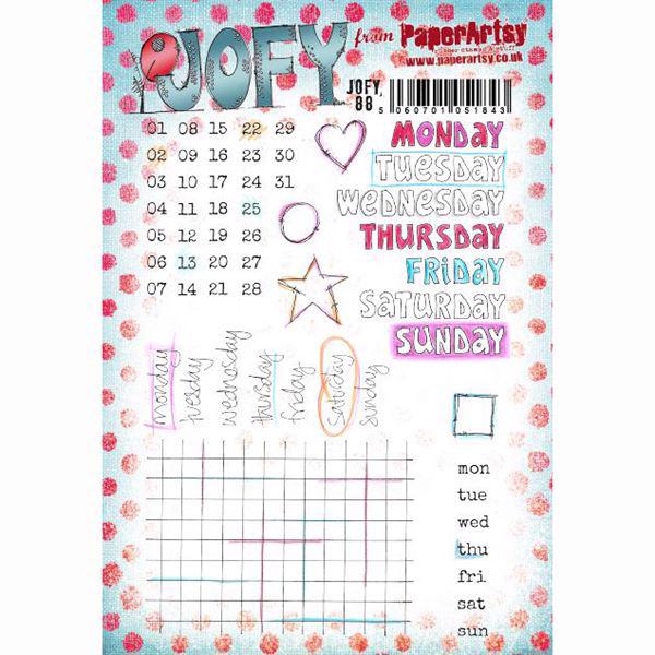 PaperArtsy A5 Cling Stamp - JOFY No. 88 / Days