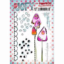 PaperArtsy A5 Cling Stamp - JOFY No. 92 / Mushroom and Dots