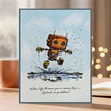 Cosmic Shimmer Cling Stamp - Andy Skinner / Bot-ology Rainy Day