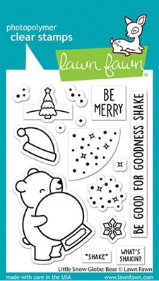 Lawn Fawn Clear Stamp - Little Snow Globe: Bear