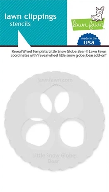 Lawn Fawn Clipping Stencils - Reveal Wheel Template / Little Snow Globe: Bear Add-On