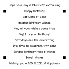 LDRS (Little Darling Rubber Stamps) Clear Stamps - Happy Birthday Stack
