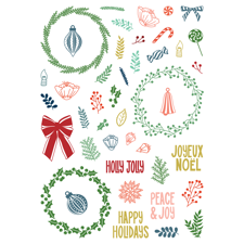 LDRS (Little Darling Rubber Stamps) Clear Stamps - Peace & Joy Pirouette