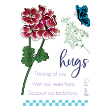 LDRS (Little Darling Rubber Stamps) Clear Stamps - Pelargonium