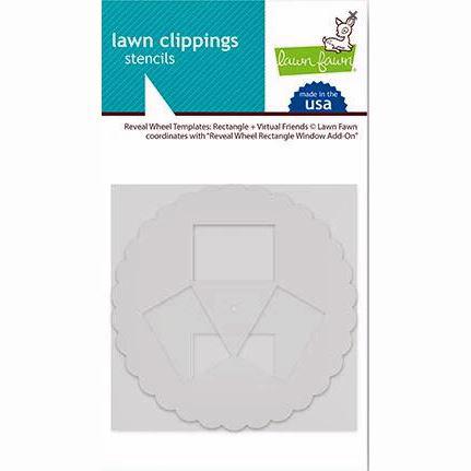 Lawn Fawn Clipping Stencils - Reveal Wheel / Rectangle + Virtual Friends