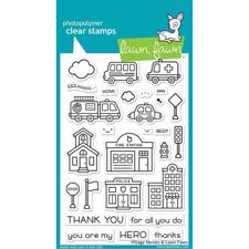 Lawn Fawn Clear Stamp - Village Heroes