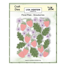 Lisa Horton Crafts Die - Floral Plate Strawberries