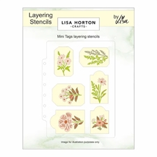 Lisa Horton Crafts Layering Stencils & Die - Mini Tags