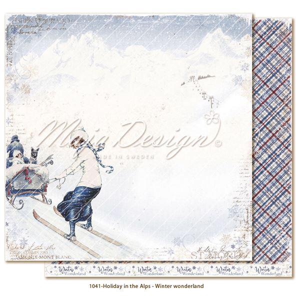 Maja Design Scrapbook Paper - Holiday in the Alps / Winter Wonderland
