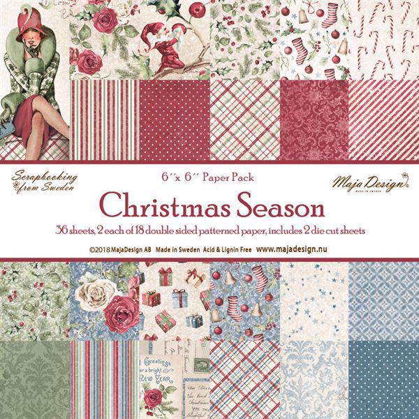 Maja Design Scrapbook Paper Stack 6x6 Christmas Season