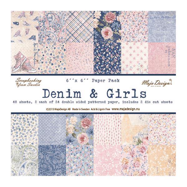 Maja Design Scrapbook Paper Stack 6x6" - Denim & Girls