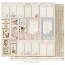 Scrapbook Paper - Vintage Baby  / Die Cuts 