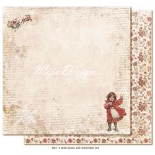Maja Design Scrapbook Paper - I Wish Santa will remember me