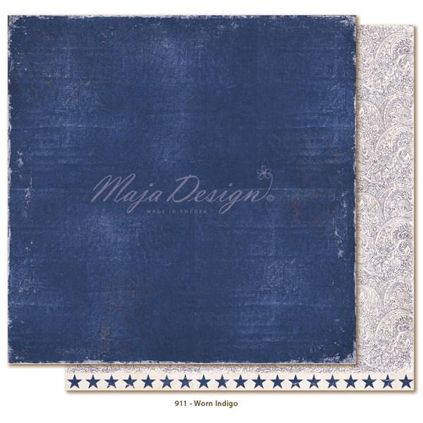 Maja Design Scrapbook Paper -Denim & Friends / Worn Indigo
