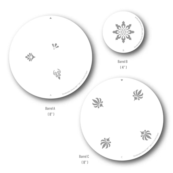 Sunbird Spark Stencils 360°™ - Stencil 8" / The Mandalas Vol. 1