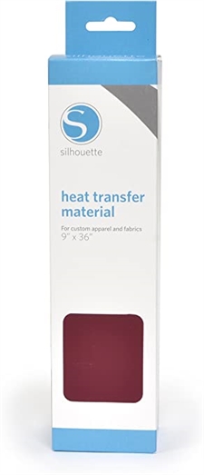 Silhouette Heat Transfer - Smooth / Maroon 9"