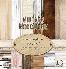 Memory Place Paper Pack 12x12" - Vintage Woodwork