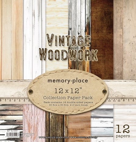 Memory Place Paper Pack 12x12" - Vintage Woodwork