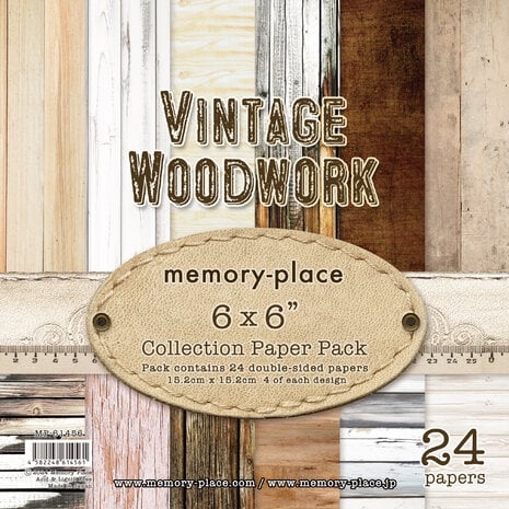 Memory Place Paper Pack 6x6" - Vintage Woodwork