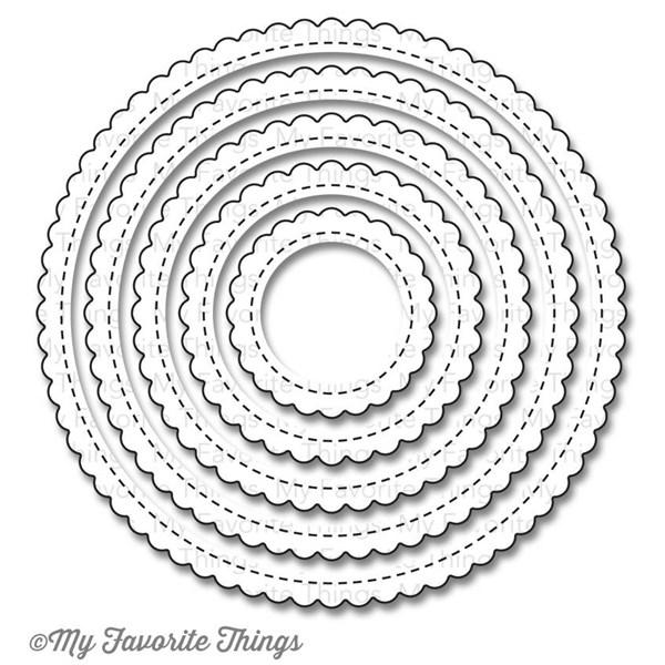 Die-namics Die - Stitched Mini Scallop Circle Stax