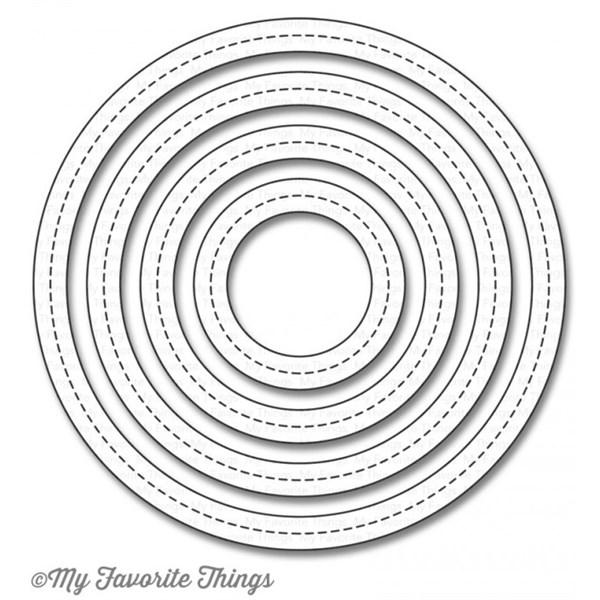 Die-namics Die - Single Stitch Line Circle Frames