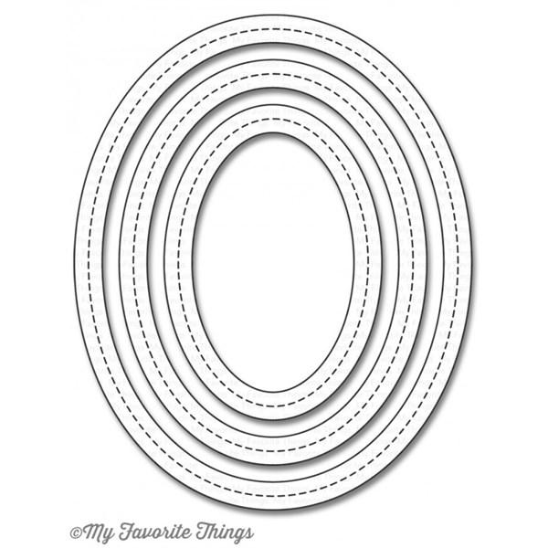 Die-namics Die - Single Stitch Line Oval Frames