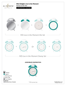 Altenew Stamp & Die Set - Mini Delight / Live in the Moment (bundle/combo)